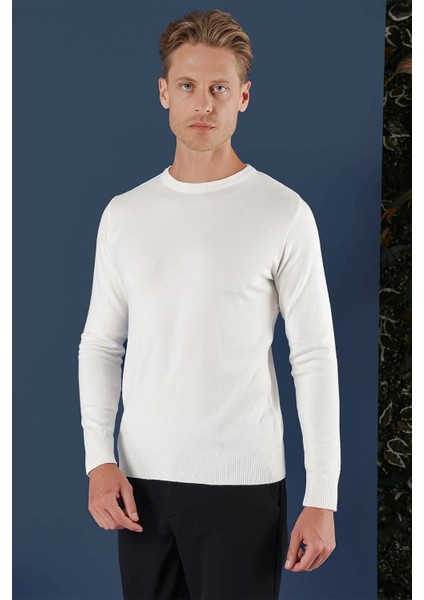 Tr 858 Slim Fit Ekru Klasik Triko indirimleri