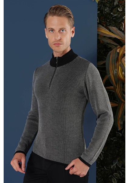 Tr 859 Slim Fit Siyah Klasik Triko fırsatları