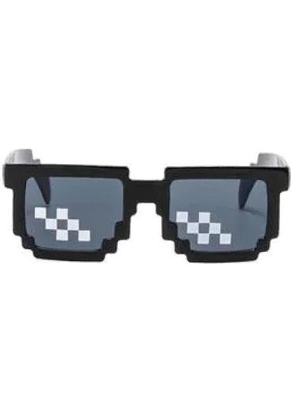 Parti Gözlük Pixel Temalı Siyah
