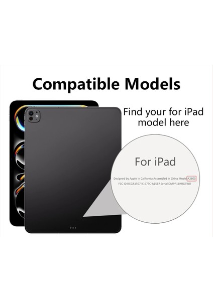 Apple iPad A16 (11. Nesil) 2025 Kartlıklı Multifonksiyonel Manyetik Standlı Kalemlikli Zırhlı Smart Kılıf A3354 A3355