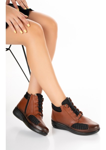 1454 - Başparmak Kemik Çıkıntısı Için - Hakiki Deri - Tam Ortopedik - Günlük - Kadın Bot