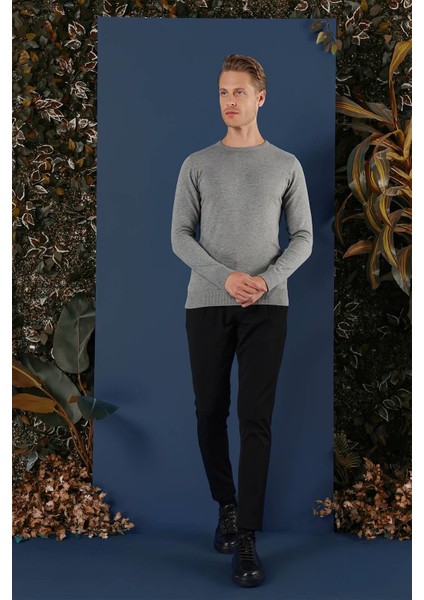 Tr 858 Slim Fit Gri Klasik Triko fiyatları