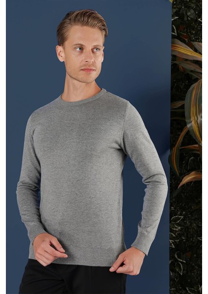 Tr 858 Slim Fit Gri Klasik Triko modelleri