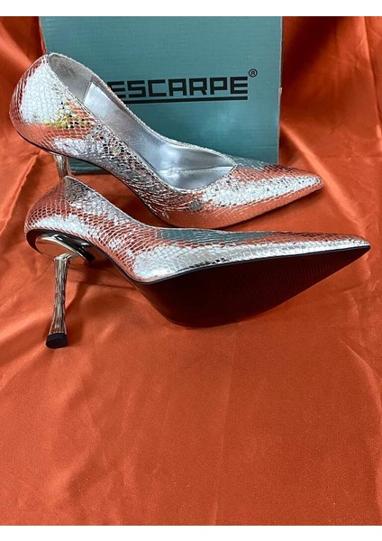 LES012 Gümüş Kadın Topuklu Ayakkabı Stiletto indirimleri