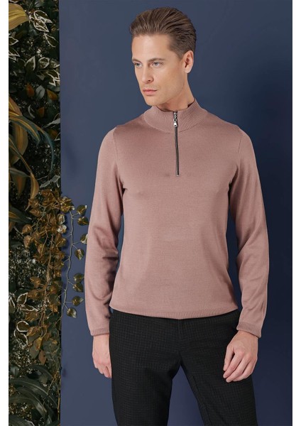 Tr 861 Slim Fit Gül Kurusu Klasik Triko fiyatları