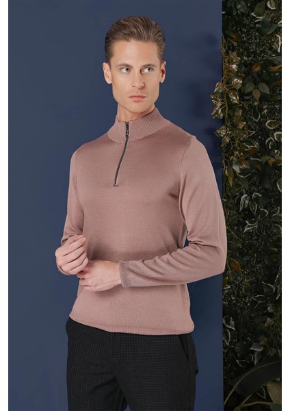 Tr 861 Slim Fit Gül Kurusu Klasik Triko modelleri