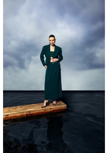 Kısa Kesim Tek Düğmeli Ceket 26W50809