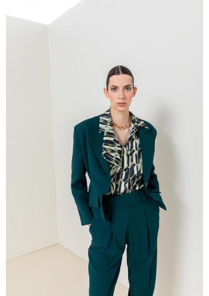 Kısa Kesim Tek Düğmeli Ceket 26W50809 indirimleri