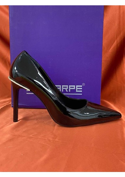 LES018 Siyah Rugan Kadın Topuklu Ayakkabı Stiletto fiyatları