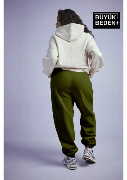 Kadın Büyük Beden Paça Lastikli Brooklyn Baskılı Ince Eşofman Altı SPR25EAK53 modelleri