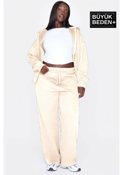 Kadın Büyük Beden Ince Eşofman Altı SPR25BEAK52