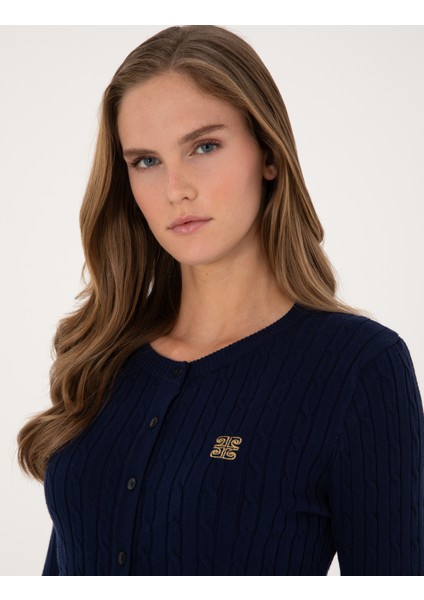 Kadın Lacivert Ex. Slim Fit Triko Hırka 50317064-VR033 fiyatları