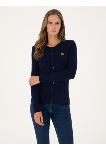 Kadın Lacivert Ex. Slim Fit Triko Hırka 50317064-VR033 modelleri