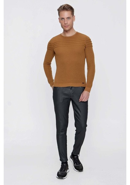 Tr 849 Slim Fit Taba Klasik Triko modelleri