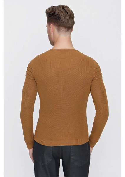 Tr 849 Slim Fit Taba Klasik Triko fırsatları