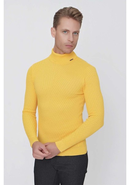 Tr 848 Slim Fit Sarı Klasik Triko fırsatları