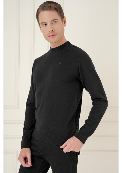 Tr 876 Slim Fit Siyah Klasik Triko modelleri