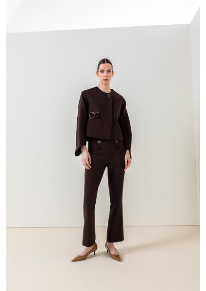 Kontrast Cepli Kısa Ceket 26W50815