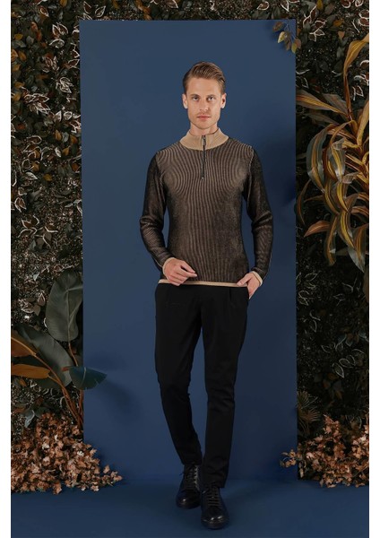 Tr 859 Slim Fit Camel Klasik Triko fiyatları