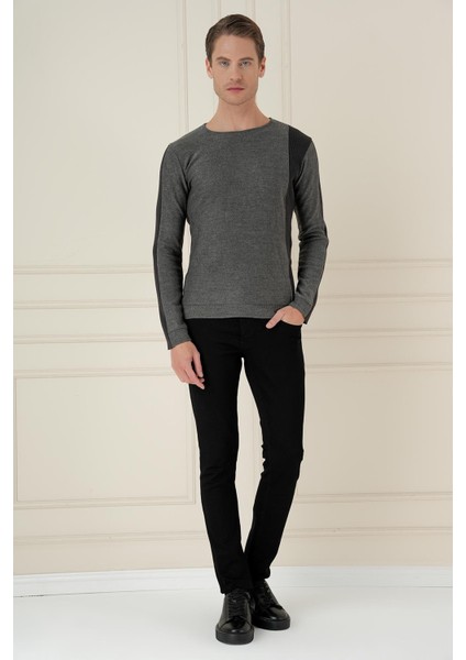 Tr 871 Slim Fit Antrasit Klasik Triko