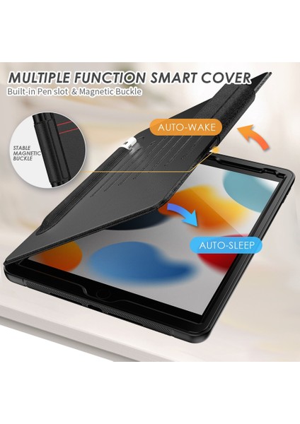 Apple iPad Air 11 Inc M3 (2025) Kartlıklı Multifonksiyonel Manyetik Standlı Kalemlikli Zırhlı Smart Kılıf A3266 A3267 fırsatları
