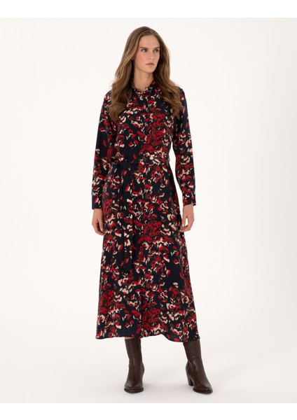 Kadın Lacivert Comfort Fit Dokuma Elbise 50314131-VR033 modelleri