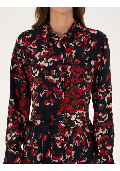 Kadın Lacivert Comfort Fit Dokuma Elbise 50314131-VR033 indirimleri