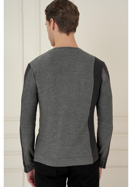 Tr 871 Slim Fit Antrasit Klasik Triko fırsatları