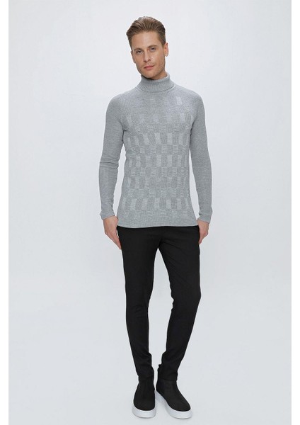 Tr 852 Slim Fit Gri Klasik Triko fırsatları