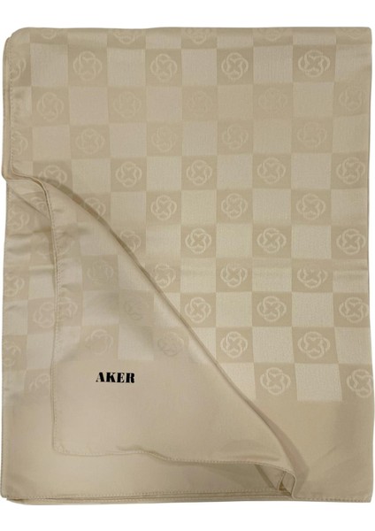 Monogram Şal - Yeni Dama Desenli - Kum Beji 961