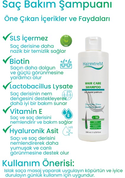 Sülfatsız Biotinli Dökülme Karşıtı Profesyonel Saç Bakım Şampuanı 200ML