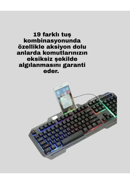 Mekanik Oyuncu Seti - LED Işıklandırma ve Ergonomik Mouse fiyatları