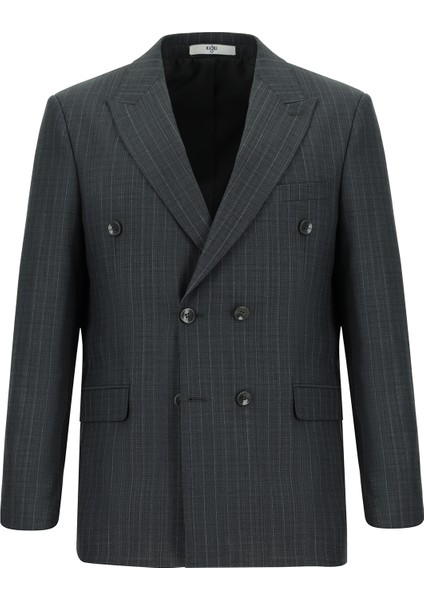 Regular Fit Yünlü Çizgili Kruvaze Takım Elbise fiyatları