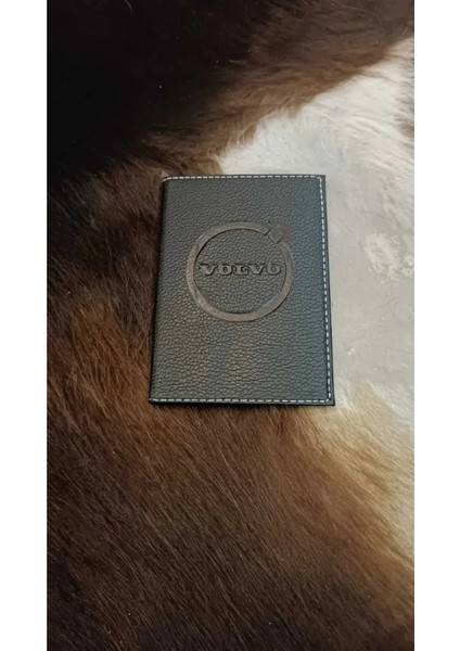 Volvo Deri Dikişli Araç Ruhsat Kılıfı Kabı Oto Ruhsatlık Araba Ruhsat Koruyucu