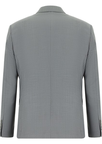 Regular Fit Çizgili Kruvaze Takım Elbise modelleri