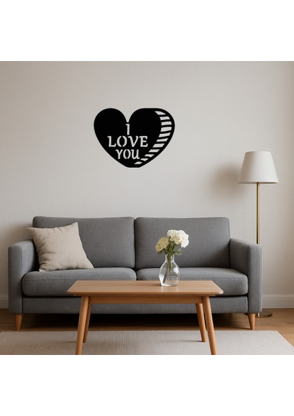Seni Seviyorum Yazılı Dekoratif Tablo - ASOY7976-2640 fırsatları