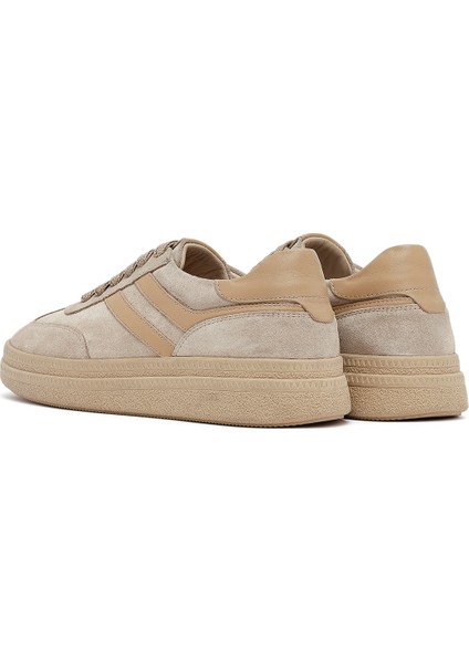 Kadın Bej Bağcıklı Süet Deri Sneaker 25AFD511010 indirimleri