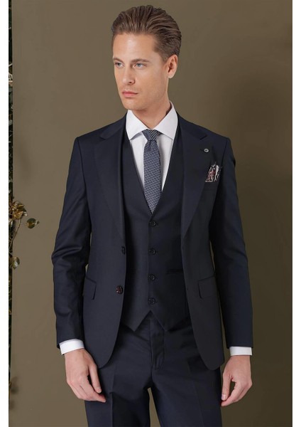Tk 881 Slim Fit Lacivert Klasik Takım Elbise indirimleri