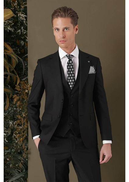 Tk 881 Slim Fit Siyah Klasik Takım Elbise fırsatları