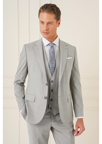 Tk 902 Slim Fit Gri Klasik Takım Elbise fırsatları