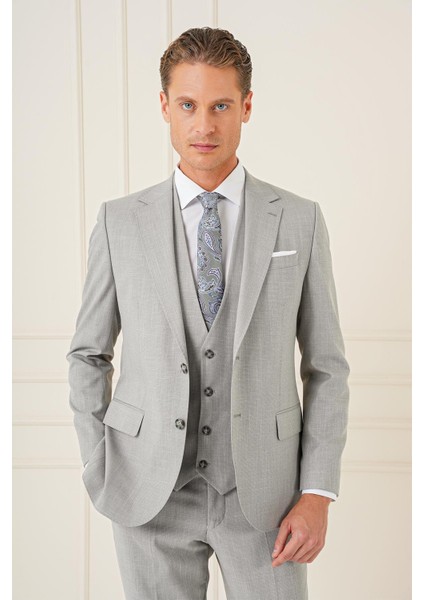 Tk 902 Slim Fit Gri Klasik Takım Elbise indirimleri