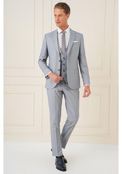 Tk 903 Slim Fit Gri Klasik Takım Elbise fiyatları