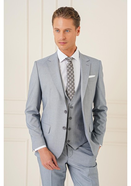 Tk 903 Slim Fit Gri Klasik Takım Elbise modelleri