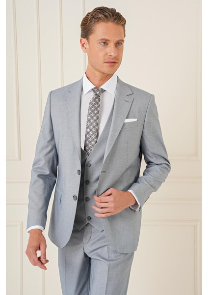 Tk 903 Slim Fit Gri Klasik Takım Elbise fırsatları