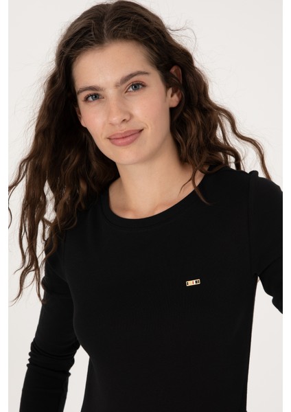 Kadın Siyah Sweatshirt 50315419-VR046 fiyatları