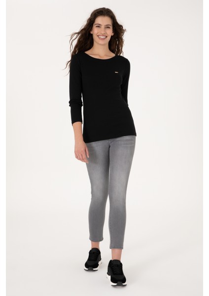 Kadın Siyah Sweatshirt 50315419-VR046 fırsatları