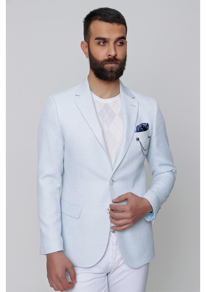 C 606 Slim Fit Mavi Spor Ceket