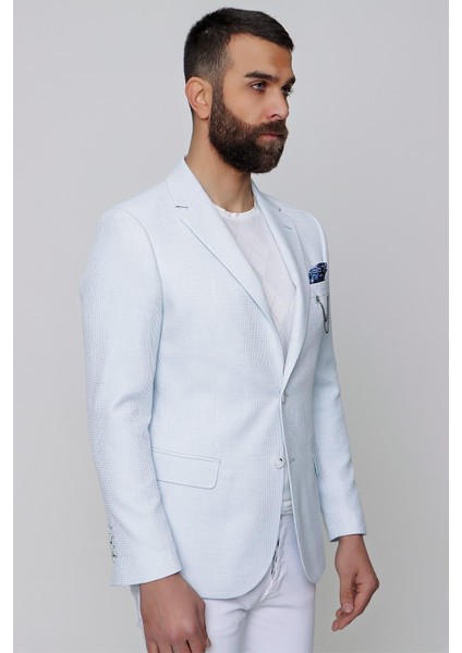 C 606 Slim Fit Mavi Spor Ceket modelleri