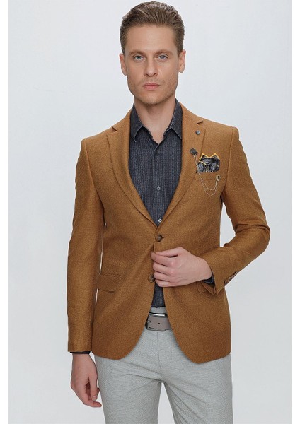 C 629 Slim Fit Safran Spor Ceket