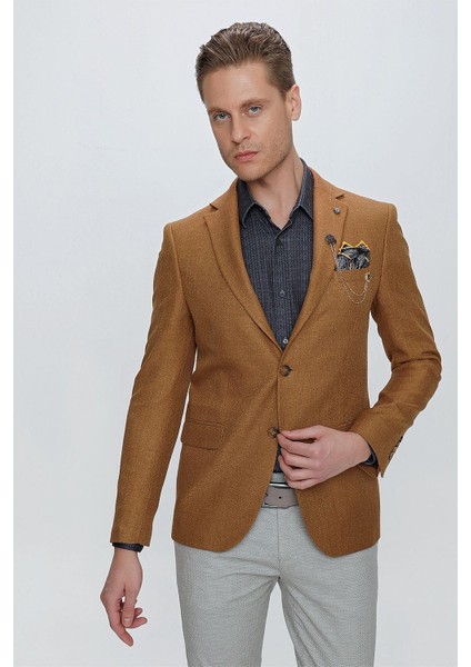 C 629 Slim Fit Safran Spor Ceket fırsatları